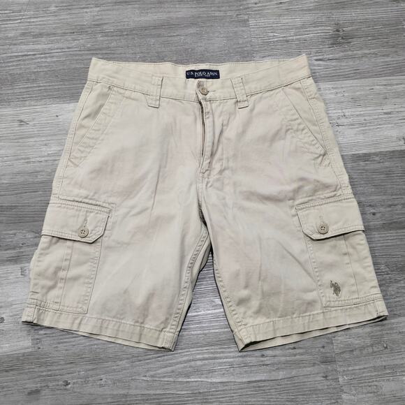 US Polo Assn. Tan Cargo Shorts Men Size 32 100% Cotton Dress Short Slacks - Picture 6 of 6
